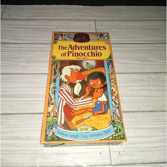 Adventures Of Pinocchio VHS Tape Childrens Anime TATSUNOKA Classic Video Library - Picture 1 of 4